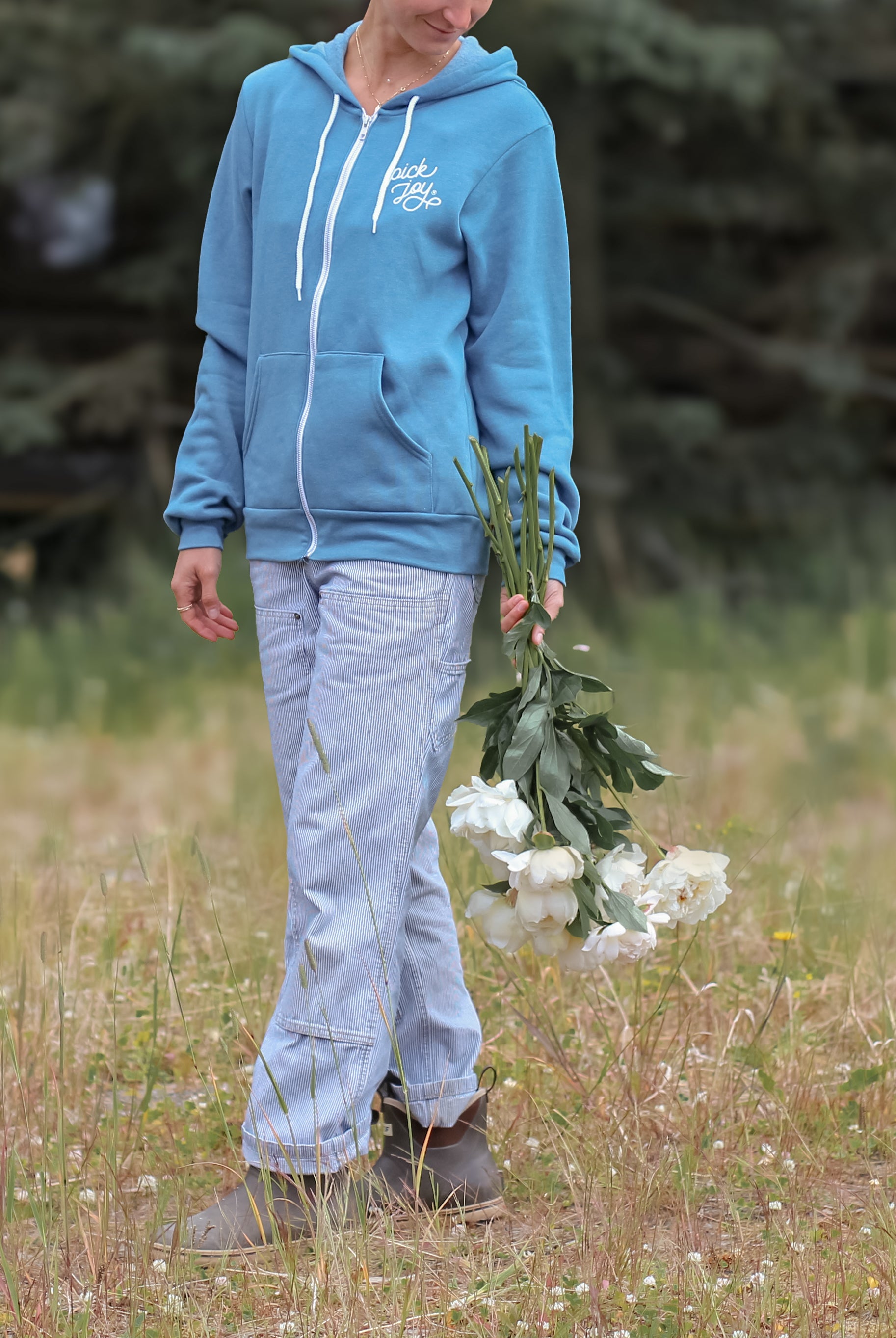 Pick Joy Zip Hoodie - Teal