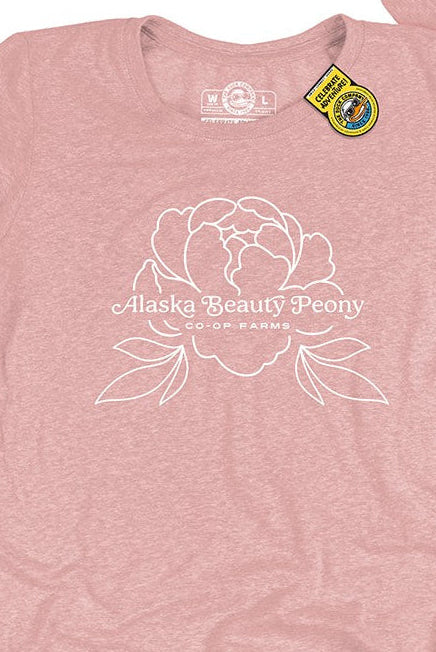 Peony Co-op Tee Shirt-Apparel-Alaska Beauty Peony Coop-Wood Rose-S-Alaska Beauty Peony Coop