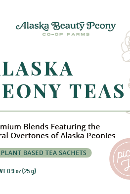 Alaska Peony Tea Sachet Box-Food & Drink-Alaska Beauty Peony Coop-An Equal Amount of Both Teas-10-Alaska Beauty Peony Coop