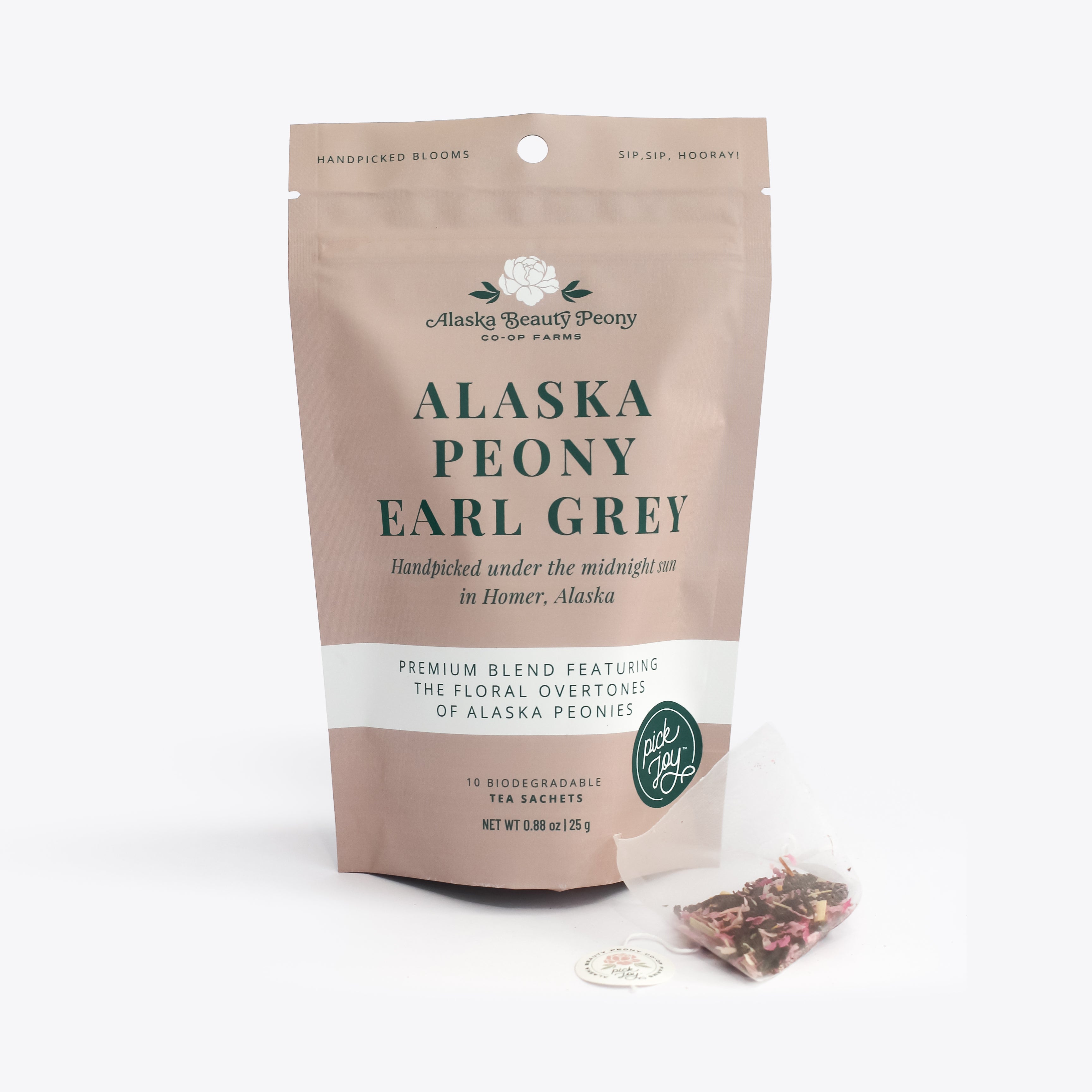 Alaska Peony Earl Grey Tea - 10 Tea Sachets