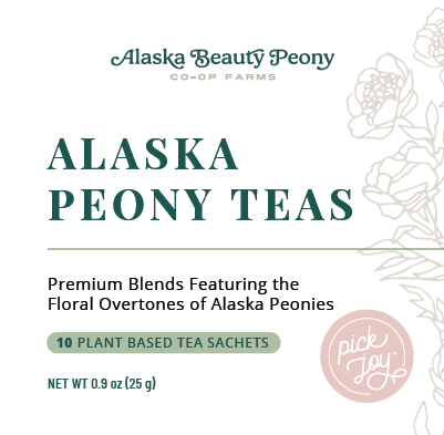 Alaska Peony Tea Sachet Box-Food & Drink-Alaska Beauty Peony Coop-An Equal Amount of Both Teas-10-Alaska Beauty Peony Coop